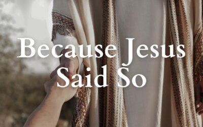 Because Jesus Said So